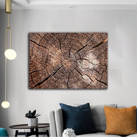 tree crack abstract canvas painting, wood look canvas painting, tree painting, cracks abstract canvas painting, wood pattern image painting Art Collection