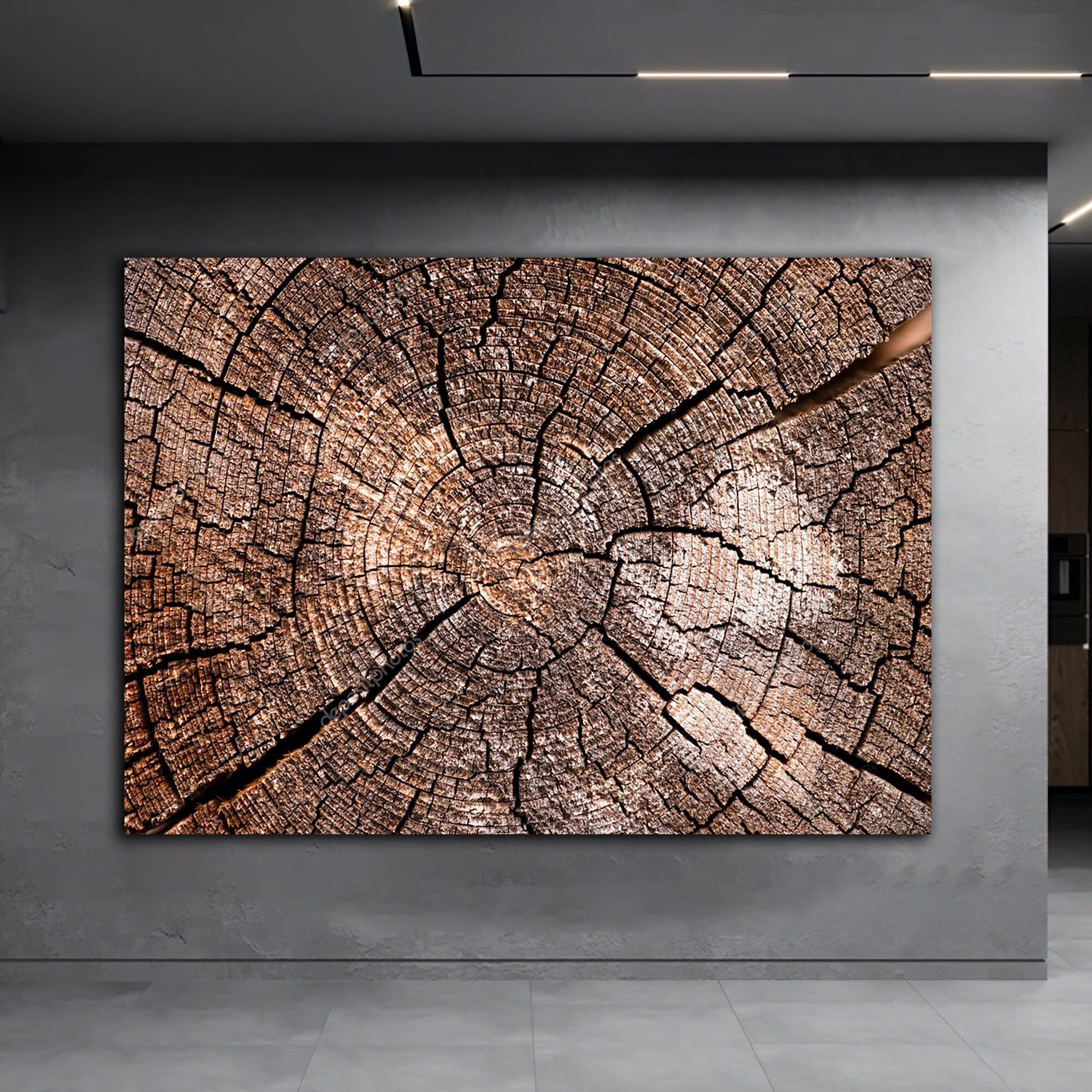 tree crack abstract canvas painting, wood look canvas painting, tree painting, cracks abstract canvas painting, wood pattern image painting Art Collection