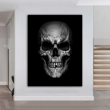 skull canvas painting, human skull canvas painting, halloween home decor, halloween canvas painting, skull home decor,canvas skull art
