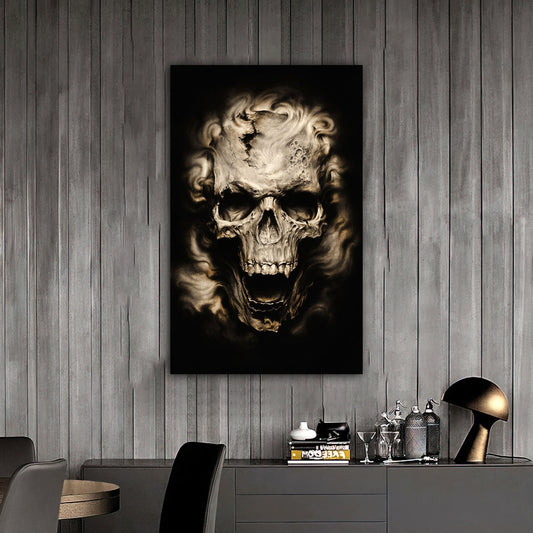 skull canvas painting, human skull canvas painting, halloween home decor art, halloween canvas painting, skull home decor, skull art