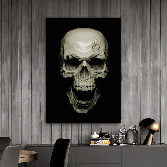 skull canvas painting, human skull canvas painting, halloween home decor, halloween canvas painting, skull home decor, skull art canvas