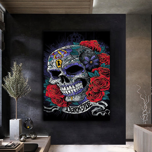 skull canvas painting, human skull canvas painting, halloween home decor, halloween canvas painting, skull home decor, skull art home decor