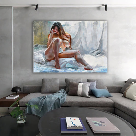 sexy woman canvas painting, nude woman wall art,erotic woman canvas painting, painting for bedroom, woman canvas painting Art for Sale