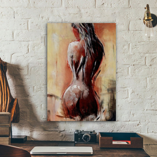 sexy woman canvas painting, nude woman wall art,erotic woman canvas painting, painting for bedroom, woman canvas painting Framed Art