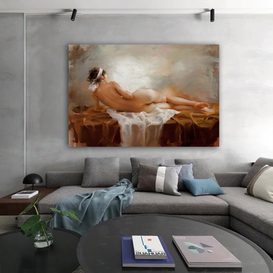 Nude Canvas Art, Woman Erotic Wall Art, Sexy Body Decor, Erotic Art Nudity, Modern Home Artwork, Nude Woman Bodyscape, nude woman canvas art Canvas Art