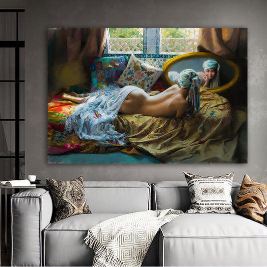 Nude Canvas Art, Woman Erotic Wall Art, Sexy Body Decor, Erotic Art Nudity, Modern Home Artwork, Nude Woman Bodyscape, nude woman canvas art canvas