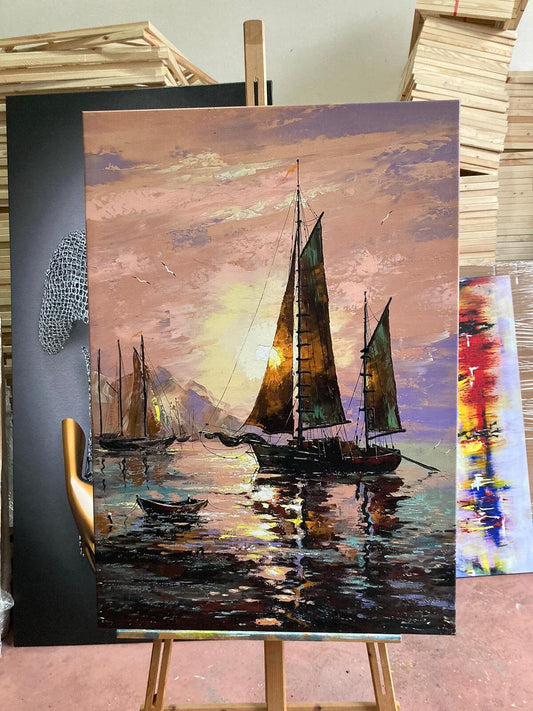 ship canvas painting, pirate ship painting, sailing painting, boating ship painting, rowing boat painting, ships canvas painting, Art Gallery