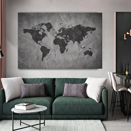 world map canvas painting, map wall decor, countries map canvas painting, artistic world map canvas painting modern art