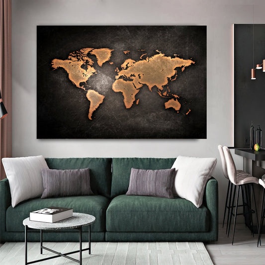 world map canvas painting, map wall decor, countries map canvas painting, artistic world map canvas painting gift