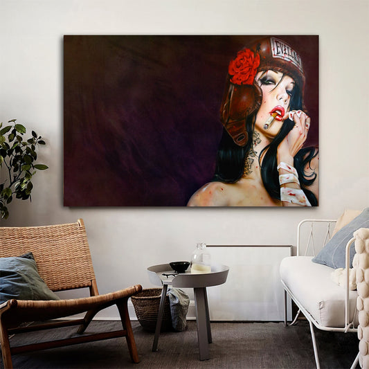 woman canvas painting, abstract woman painting, woman painting with drawings