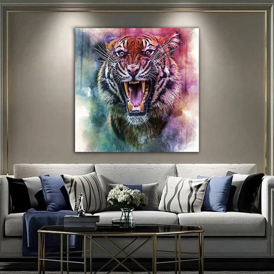 Leopard Stylish Decor for Home Leopard Print on Canvas Leopard Painting Wall Art Leopard colorful Pictures Animals art