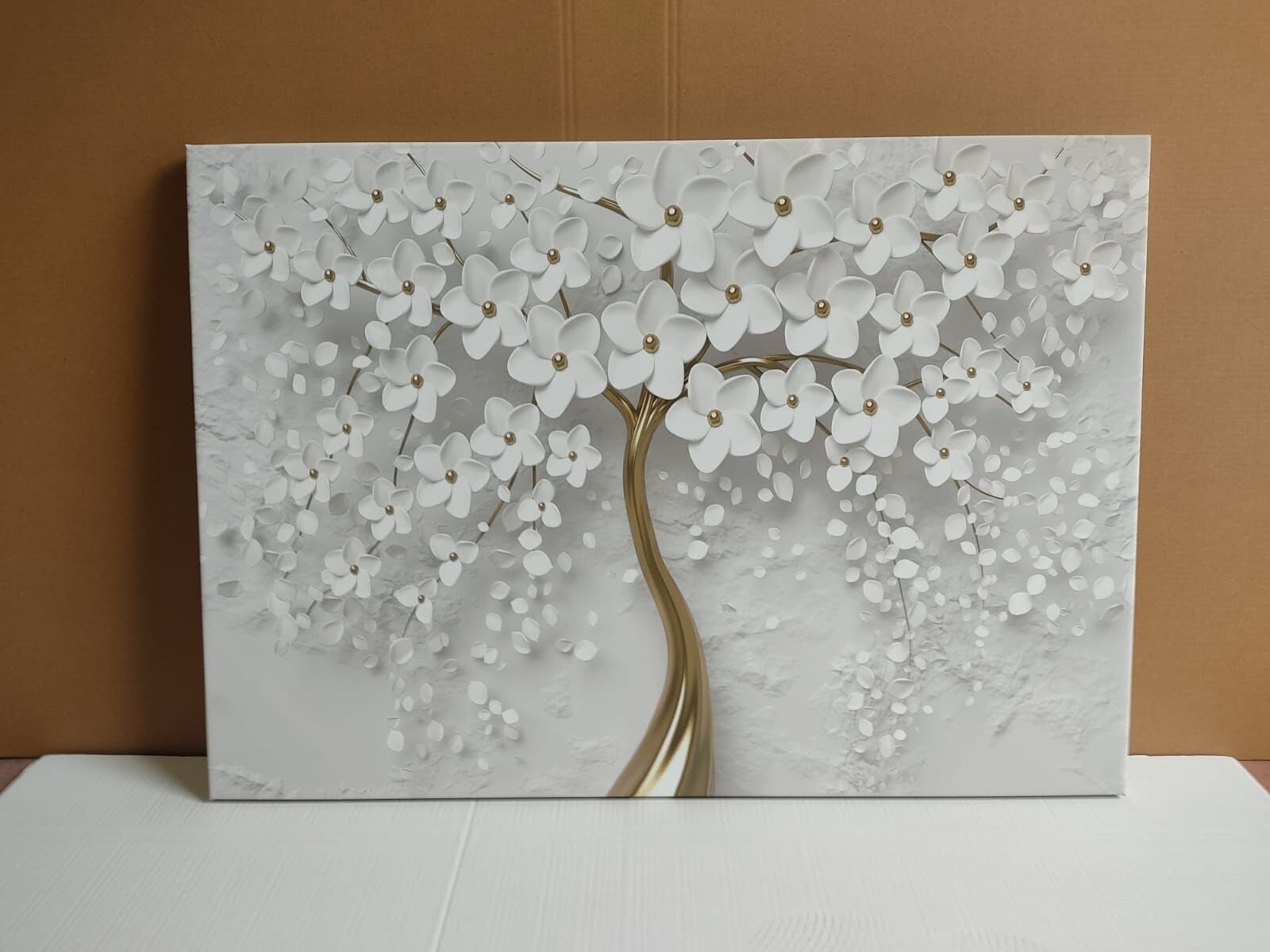 white flowers canvas painting, flowers  painting, flower  canvas print set, floral wall decor,flowers poster Wall Art