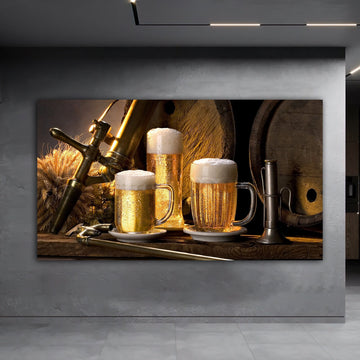 Beer Canvas Art, Bar Wall Decor, Beer Print, Kitchen Wall Decor, Man Cave Decor, Restaurant Decor Beer Wall Art  Beer Photo