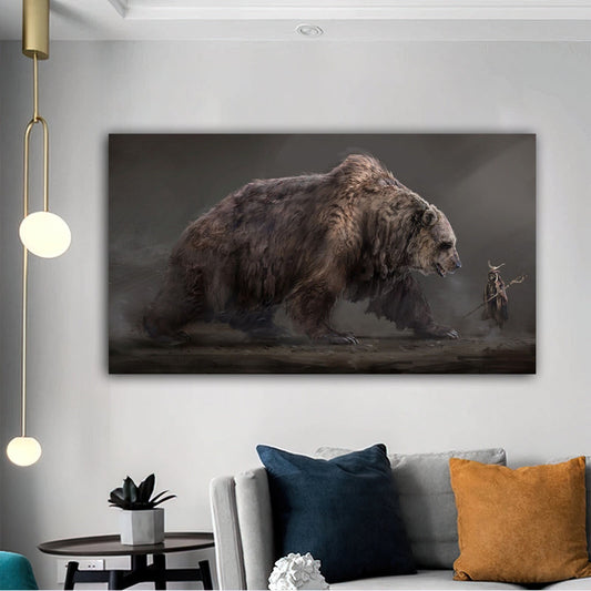 Grizzly Bear Canvas Art Brown Bear Photo Bear Wall Art Grizzly Bear Poster Bear Wall Decor Bear Painting Animal Canvas Wall Art Animal Print