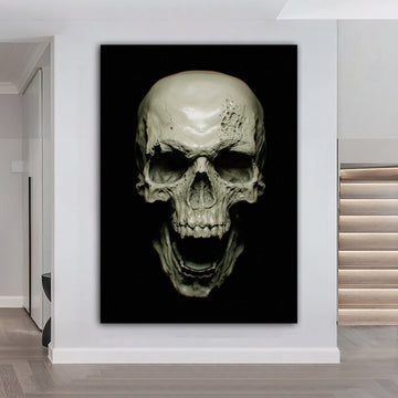 skull canvas painting, human skull canvas painting, halloween home decor, halloween canvas painting, skull home decor, skull art canvas