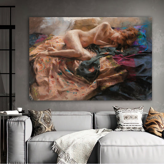 Nude Canvas Art, Woman Erotic Wall Art, Sexy Body Decor, Erotic Art Nudity, Modern Home Artwork, Nude Woman Bodyscape, nude woman canvas art gift