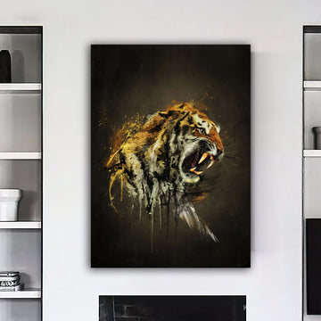 Leopard canvas painting,slat canvas painting,lion canvas painting,animal wall decor, painting Home Decor