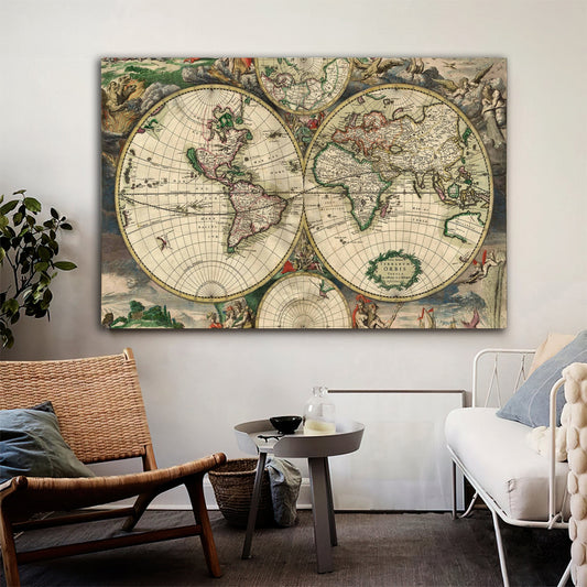 world map canvas painting, map wall decor, countries map canvas painting, artistic world map canvas painting Art for Sale