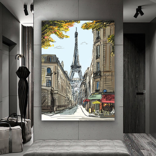 paris canvas painting, eiffel tower canvas painting, eiffel tower wall art, france eiffel tower canvas painting Art Investment