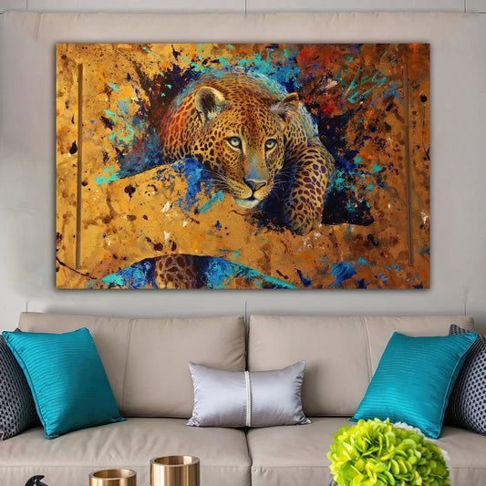 Leopard canvas painting,slat canvas painting,lion canvas painting,animal wall decor, painting Gift Ideas