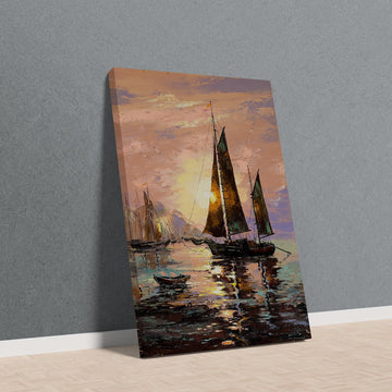 ship canvas painting, pirate ship painting, sailing painting, boating ship painting, rowing boat painting, ships canvas painting, Wall Art