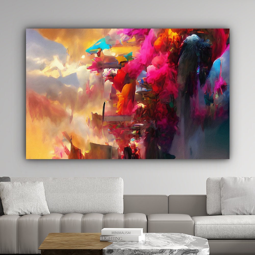 colorful abstract canvas painting, abstract wall decor, marble abstract canvas painting Decorative Art