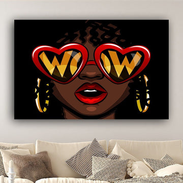 woow pop art, comic canvas print, graffiti canvas painting, pop art woman wall decor, cartoon woman canvas print