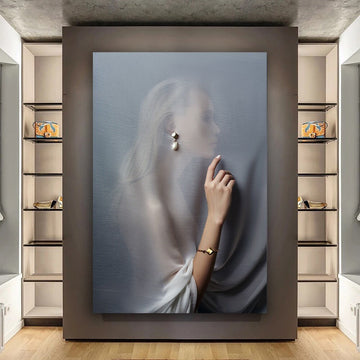 woman silhouette canvas print, 3d effect woman canvas painting, artistic woman canvas, silhouette woman home decor, canvas wall art