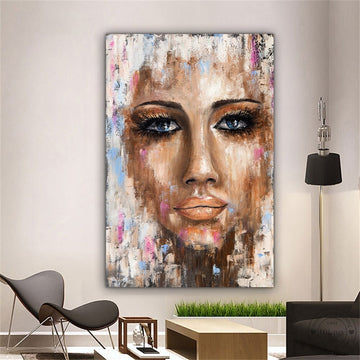 abstract woman canvas, woman canvas painting, woman print, oil painting looking woman painting, abstract woman art