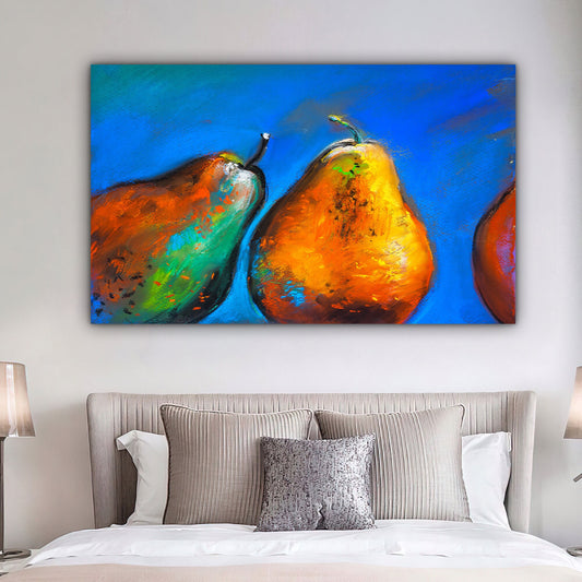 Pears Canvas, Kitchen Room Decor, Restaraunt Wall Art, Fruits Wall Decor, Pear Painting, Stillife with Pear, Pear Lovers, Fruit art