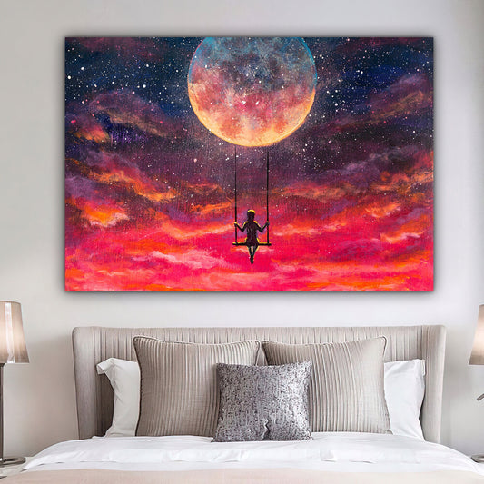 Moon Phases Canvas, Lunar Eclipse Canvas Art, Moon Phases Decor, Moon Canvas, Lunar Eclipse Style Canvas, Space Canvas