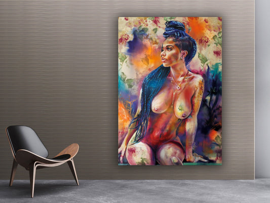 Nude Photo Set Hot Big Tit Model Private Session Busty canvas wall art