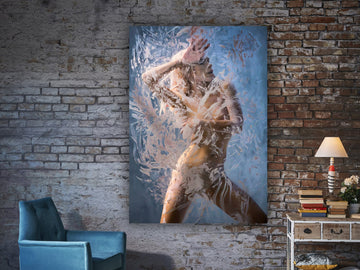 Nude  Art Print on Canvas, Hot Couple, Erotic Wall Art, Sexy woman, Woman Art, Dirty Dance, Modern Home, Office Decor