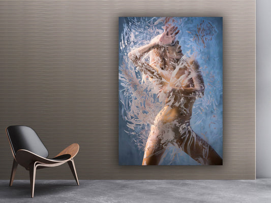 Nude  Art Print on Canvas, Hot Couple, Erotic Wall Art, Sexy woman, Woman Art, Dirty Dance, Modern Home, Office Decor