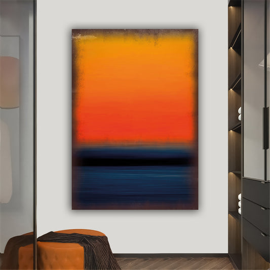 Mark Rothko BLUE ORANGE Canvas Art Reproduction, Rothko wALL aRT, Abstract Canvas Wall Art, Orange Abstract Painting, Minimalism art