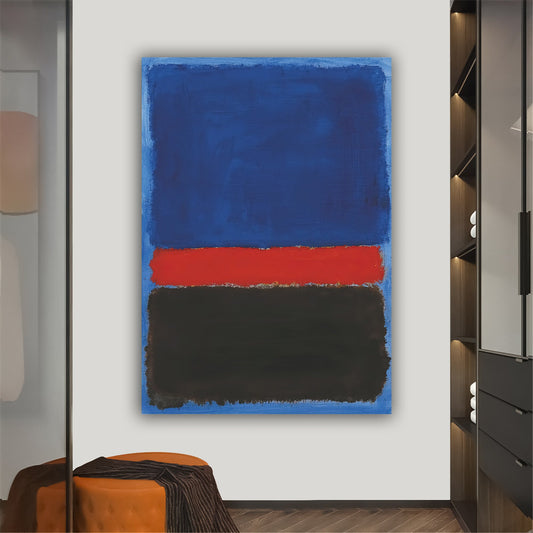 Mark Rothko blue and black Canvas Art Reproduction, Rothko wall art, Abstract Canvas Wall Art, blue Abstract Painting, Minimalism art