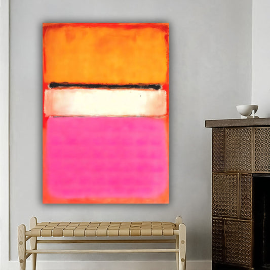 Mark Rothko pink and orange Canvas Art Reproduction, Rothko wall art, Abstract Canvas Wall Art, pink Abstract Painting, Minimalism art