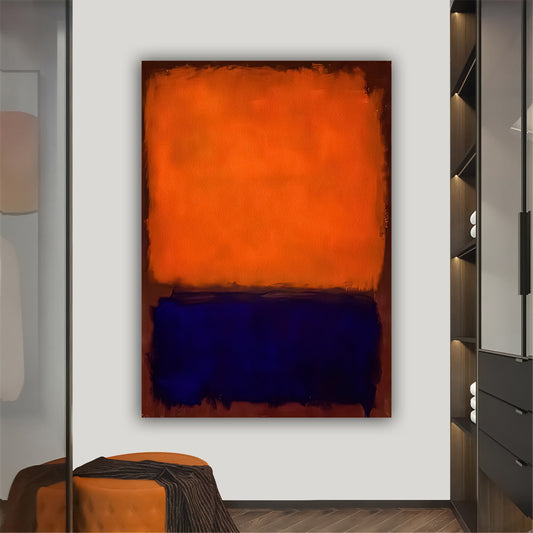 Mark Rothko  orange Canvas Art Reproduction, Rothko wall art, Abstract Canvas Wall Art, orange Abstract Painting, Minimalism art