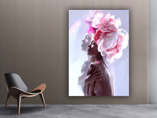 Black women painting, ethnic women wall art, African women print, black women decor