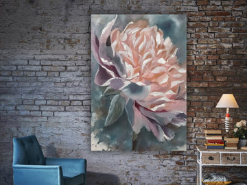 Pink Rose Canvas Painting, Flower Painting on Canvas, Floral Wall Art, Roses Poster, Modern Home Decor, Trendy Wall Art