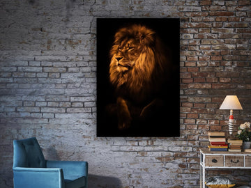 Black lion picture with black background,lion art, canvas lion painting, lion wall art, lion print, lion poster, animal art,  lion canvas