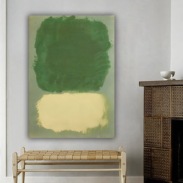 Mark Rothko green and yellow Canvas Art Reproduction, Rothko wall art, Abstract Canvas Wall Art, grey Abstract Painting, Minimalism art