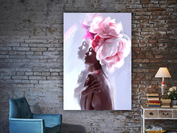 Black women painting, ethnic women wall art, African women print, black women decor