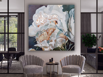 White Rose Photography, Rose Lover Gift Wall Decor, White Rose Canvas, Rose Artwork, Floral Art Canvas,  White Wall Art