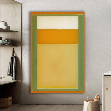 Yellow and orange Canvas Painting, Rothko Reproduction, rothko canvas,orange and green Abstract Canvas Wall Art, mark rothko canvas wall art