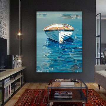 Sailboat Framed Canvas Painting, Sailing Ship Canvas Art Print, Ship Decoration, Sailing and Sea Landscape, Sailing Canvas Wall Decor