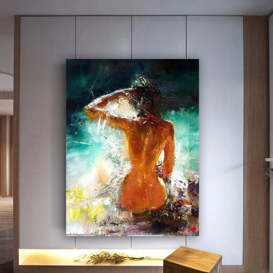 Nude  Art Print on Canvas, Hot girl, Erotic Wall Art, Sexy woman canvas, Woman Art, naked woman art, nude woman body decor