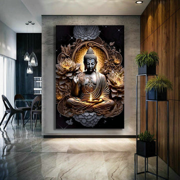 Buddha Canvas, Print, Wall Art Canvas Design, Ready To Hang Decoration, Buddha Print Wall Art,Asian Wall Art,Buddha Wall Art,Buddha Poster,
