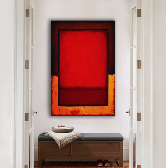 Mark rothko red canvas, Rothko Reproduction, rothko canvas,orange  Abstract Canvas Wall Art, mark rothko canvas wall art