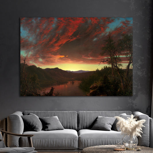 Frederic E Church, Twilight in the Wilderness, canvas wall art, Classic prints, Vintage prints, reproduction canvas wall art